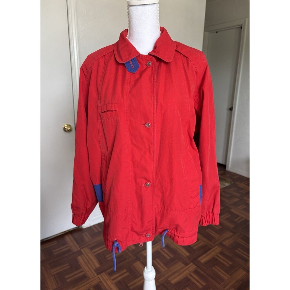 London Fog Men’s Vintage Red And Blue Windbreaker Jacket Size Small